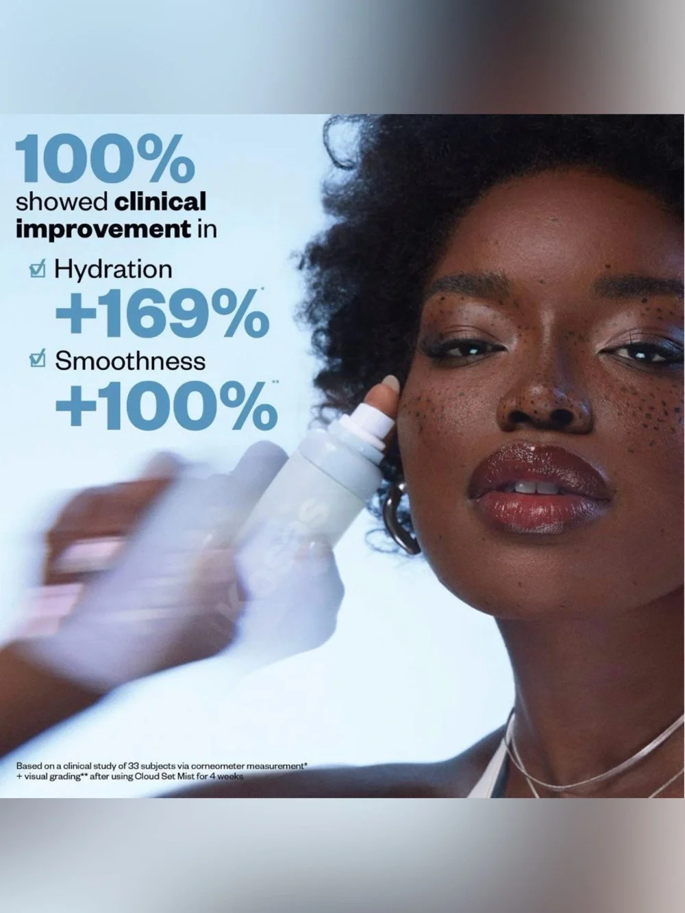 Kosas Setting Mist in Soft Blue & Lavender Gradient